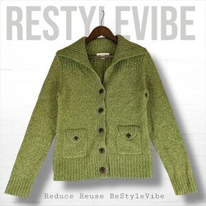 BANANA REPUBLIC Women’s Size M Sweater Cardigan Cowl Neck Wool Angora Blend